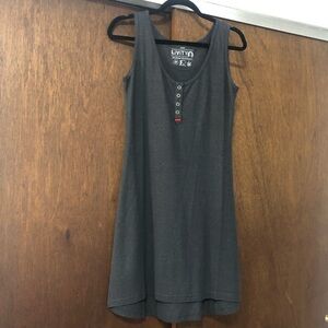 LiViTY Dark Gray (Black) Sleeveless Tee Shirt Dress